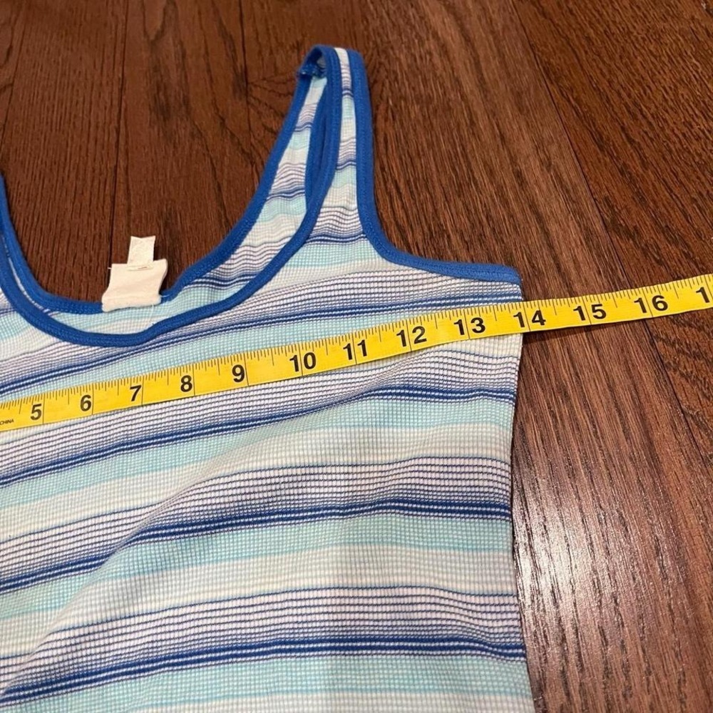 🧁y2k blue striped tank large - Picture 5 of 8